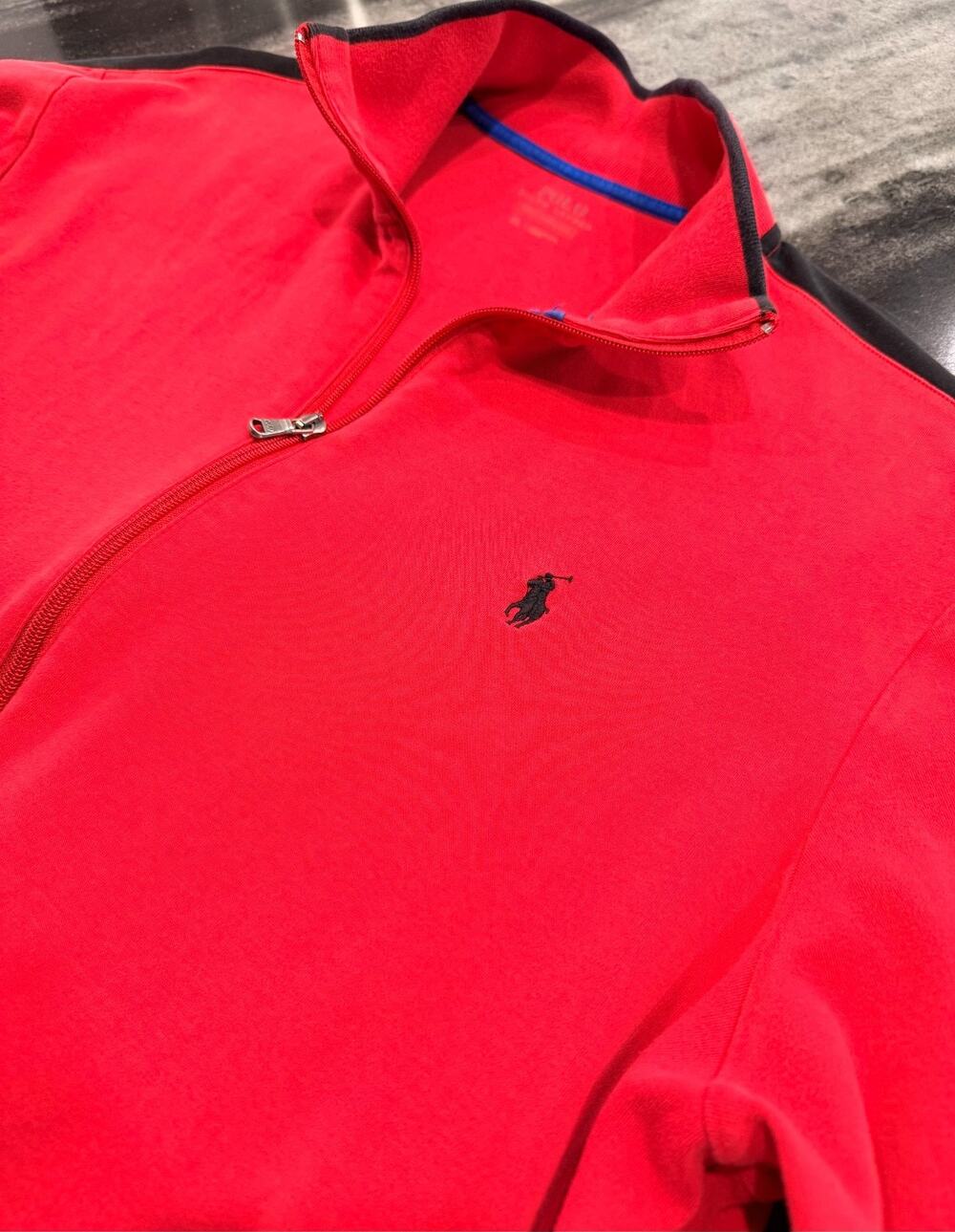 Polo Ralph Lauren Performance Track Jacket Mens XL Red Full Zip Pony Athletic